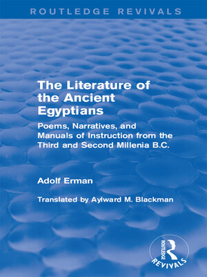 cover image of The Literature of the Ancient Egyptians